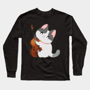 Violin Cat Long Sleeve T-Shirt